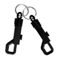 thumbnail image 2 of 2 Pieces Black Plastic Swivel Snap Hook with Split Ring Outdoor Keyring, 2 of 7