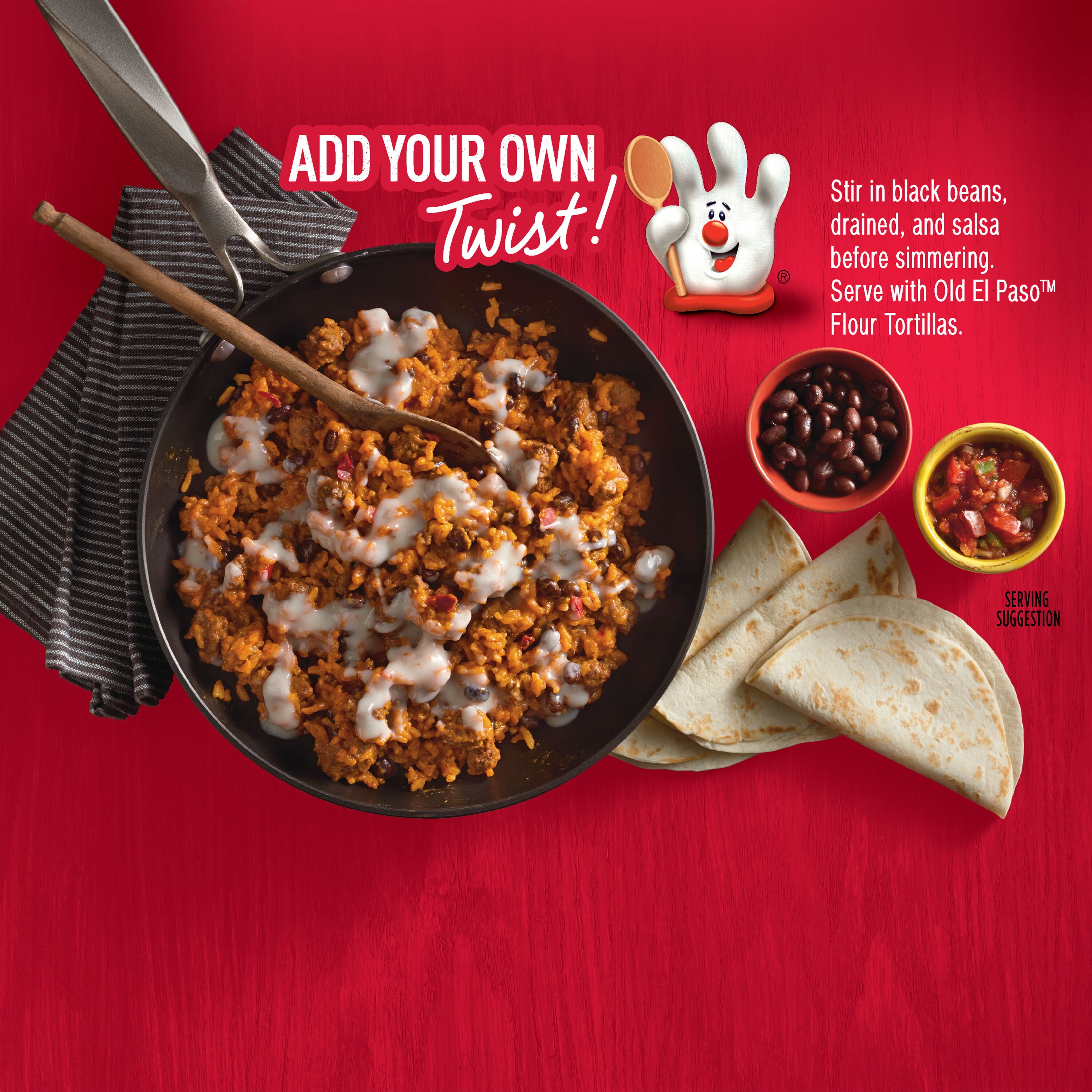 Hamburger Helper Cheesy Enchilada Rice, 7.5 oz Box