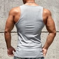 thumbnail image 4 of Aayomet Hommes Débardeurs et Été Décontracté Col Rond Imprimé Style Raglan Haut sous-Vêtement (Gris, L), 4 of 5