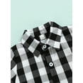 thumbnail image 5 of Toddler Boy Summer Shorts Set Short Sleeve Button-Down Plaid Shirt + Solid Color Shorts 2 Piece Outfits, 5 of 9