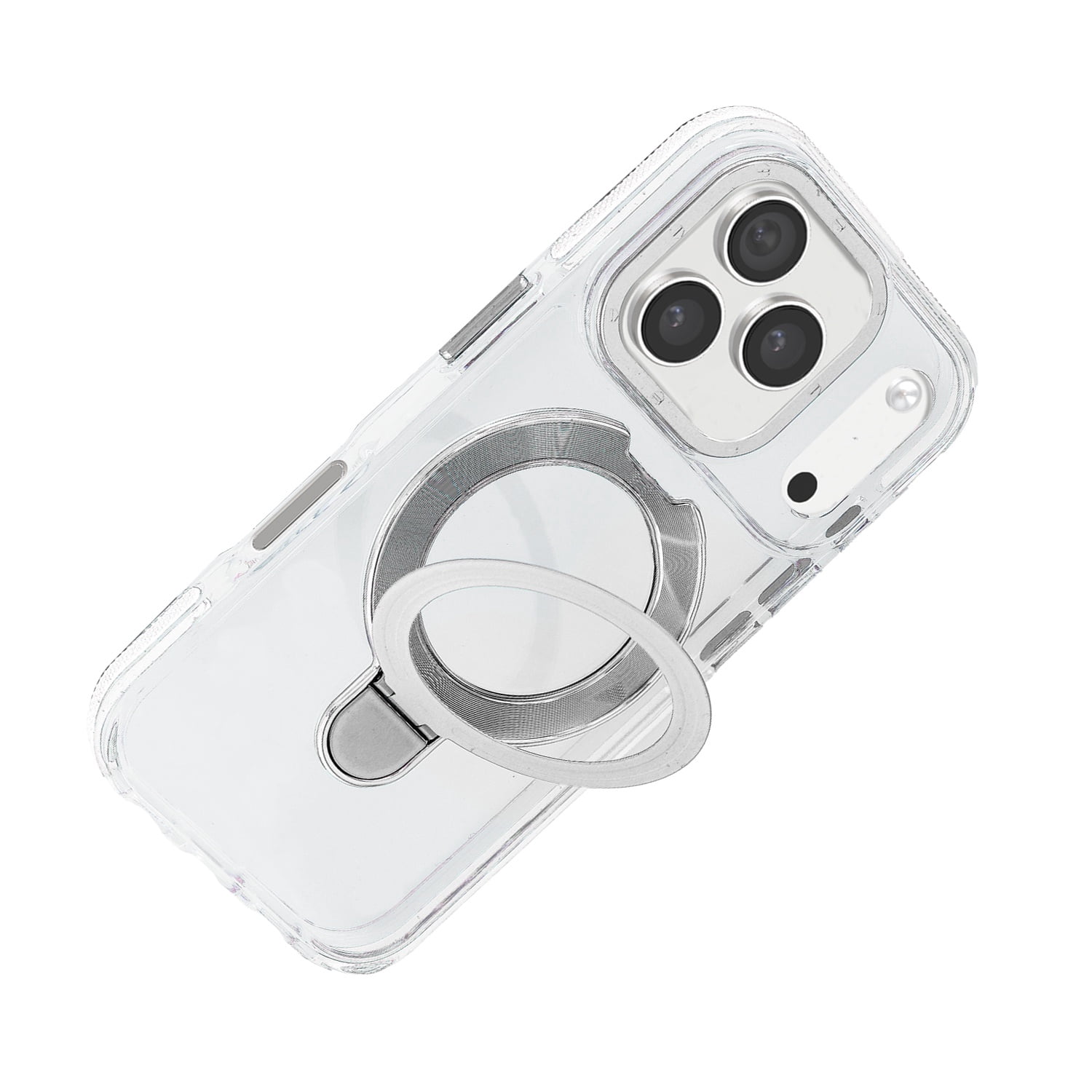 Transparent Magsafe Case with Foldable Stand for iPhone 17 Pro Max - Transparent