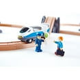 thumbnail image 3 of Hape: Passenger Train Set - Figure 8 Track Railway Set, Wooden Toy, 2 Magnetic Linking Trains, 2 Posable Figures & Accessories, Kids Ages 3+, 3 of 6
