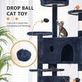 thumbnail image 5 of BestPet 70" Cat Tree, Scratch Posts, Condo, Toys, Navy Blue, 5 of 7