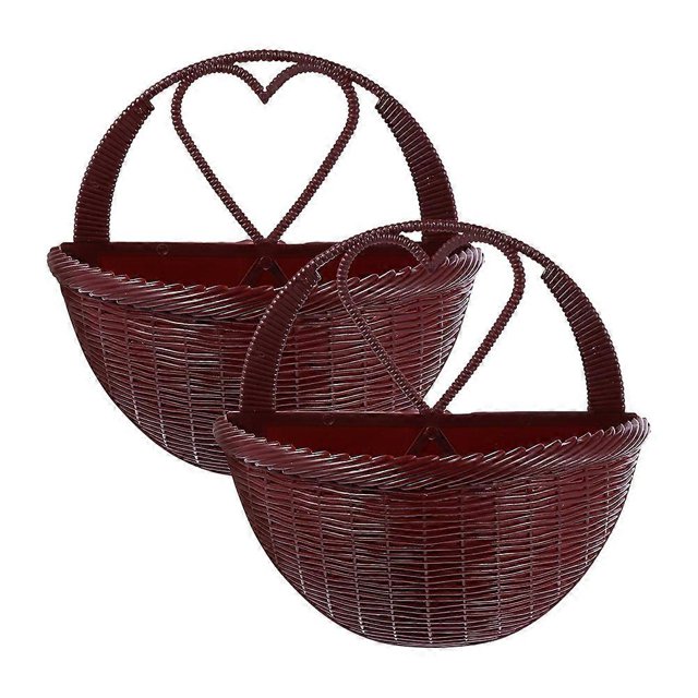 Flower Basket Wall Art 4Pcs Decorative Natural Style Indoor Use Wall Mounting