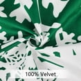 thumbnail image 5 of Christmas Kitchen Curtains, Green Velvet Cafe Curtains, Floral Snowflake Decoration, Thermal Insulated Room Darkening (26" W x 24" L, Set of 2), 5 of 7