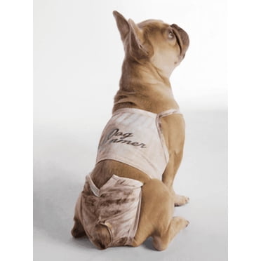 Hot Dog Summer by Megan Thee Stallion Shell Bloom Barkini Dog Bikini, Beige, Extra Small