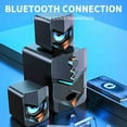 thumbnail image 5 of Bluetooth Speakers for Home, Wireless Desktop Speakers with Deep Bass, Compact Powerful Audio System - Black, 5 of 6
