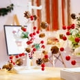 thumbnail image 4 of AMERTEER Boc Christmas String Light Pineneedle Pinecone Red Berries Pompoms Mushroom Santa Claus Card Window Dressing Battery Operated Xmas Pa, 4 of 10
