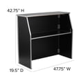 thumbnail image 4 of Bowery Hill Contemporary 4' Laminate Foldable Bar In Black Finish, 4 of 7