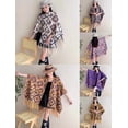 thumbnail image 5 of Women's Shawl Wrap with Tassel Open Front Retro Poncho Cape for Fall Winter (Triangle Pink), 5 of 6