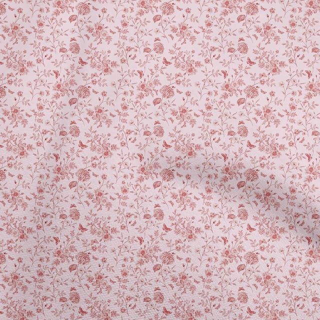 oneOone Rayon Light Pink Fabric Baroque Craft Projects Decor Fabric Printed By The Yard 56 Inch Wide