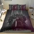 thumbnail image 1 of Juego de Tronos Conjunto de sábanas temático, trío de piezas, cómodo y amigable con la piel, diseño único, regalo de decoración para el hogar para familiares, amigos y fans,173cm *218cm, 1 of 6