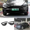 thumbnail image 4 of Matte Black Front Fog Light Lamp Spoiler F for Ram e Cover for Tesla Model Y 2020-2023, 4 of 4