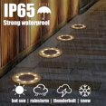 thumbnail image 3 of Luz de disco de energía Solar LED para exteriores, impermeable, luces de cubierta de camino de jardín, foco enterrado, lámpara Led Solar, decoración de camino de jardín, 3 of 4