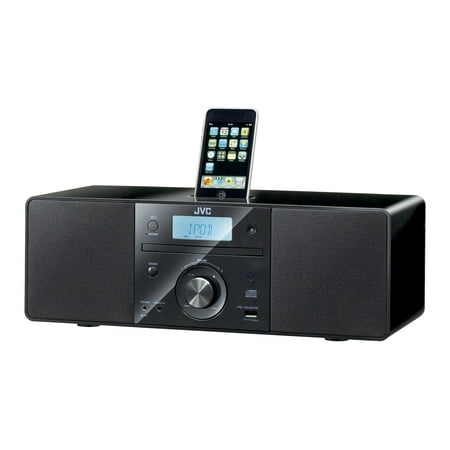 JVC RD-N1 - Clock radio with Apple Dock cradle - 6 Watt - black