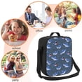 thumbnail image 5 of Easygdp Cartoon Shark Lunch Box Large capacity Lunch Bag Leakproof Cooler Tote Bag Organizer with Adjustable Shoulder Strap, 5 of 7