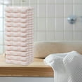 thumbnail image 4 of Xihbxyly Juego de Toallas de Gasa de Poliéster Suave y Absorbente, de Secado Rápido y Duraderas, Multiusos para Spa, Baño, Piscina y Playa, Paquete de 12, Beige, 35 X 35 Cm., 4 of 7