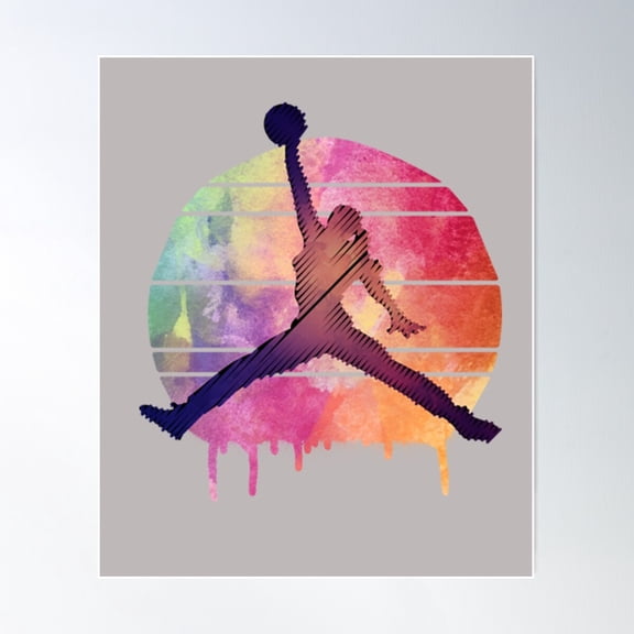 Basketball Girl Watercolor Poster Wall Art, Modern Wall Decor For Living Room Bedroom, 8x12 UNFRAMED