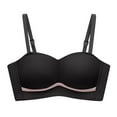 thumbnail image 3 of Lovskoo Womens Plus Bra Seamless Pack 4PC Comfortable Wireless Bra Full Figure Bra Push Up Bra Nude Unlined Bra Black,Pink,Beige,White, 3 of 9