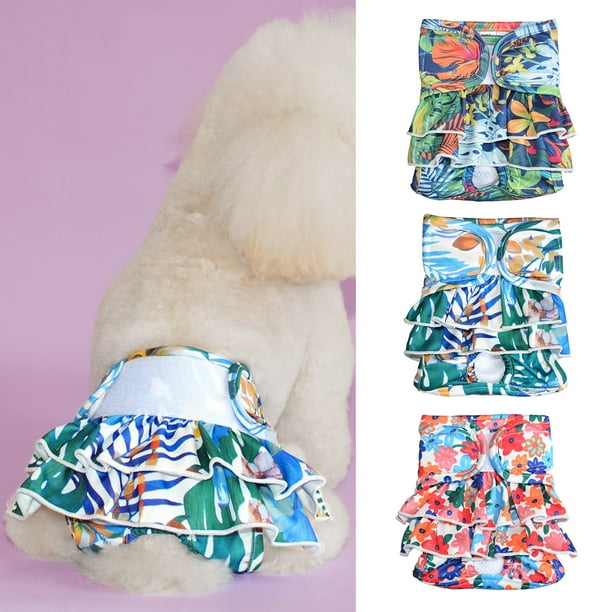 Waroomhouse Pet Physiological Pants Elastic Waistband Absorbent Reusable Diapers Pet Sanitary