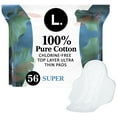 thumbnail image 2 of L. Ultra Thin Pads, Super Absorbency, 56 Ct, 100% Pure Cotton Top Layer, 2 of 13
