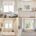thumbnail image 5 of Vintage Wood Board Valances for Windows,Kitchen Valance Rod Pocket Short Curtain, Minimalist Wooden Plank Valance Curtain Window Valances for Bedroom Bathroom Living Room 42x18in, 5 of 9