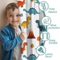 thumbnail image 3 of Blackout Kids Curtains,White Dinosaurs Volcanoes Names Pattern Childrens Insulated Curtains Set Of 2,Bedroom Essentials,Toddler Room Decor 52"x63", 3 of 5