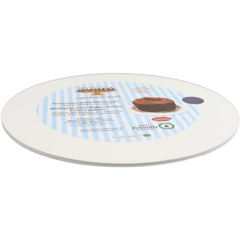 White MDF Round 4mm Thickness Cake Boards Footed – Cakeboards Avaré