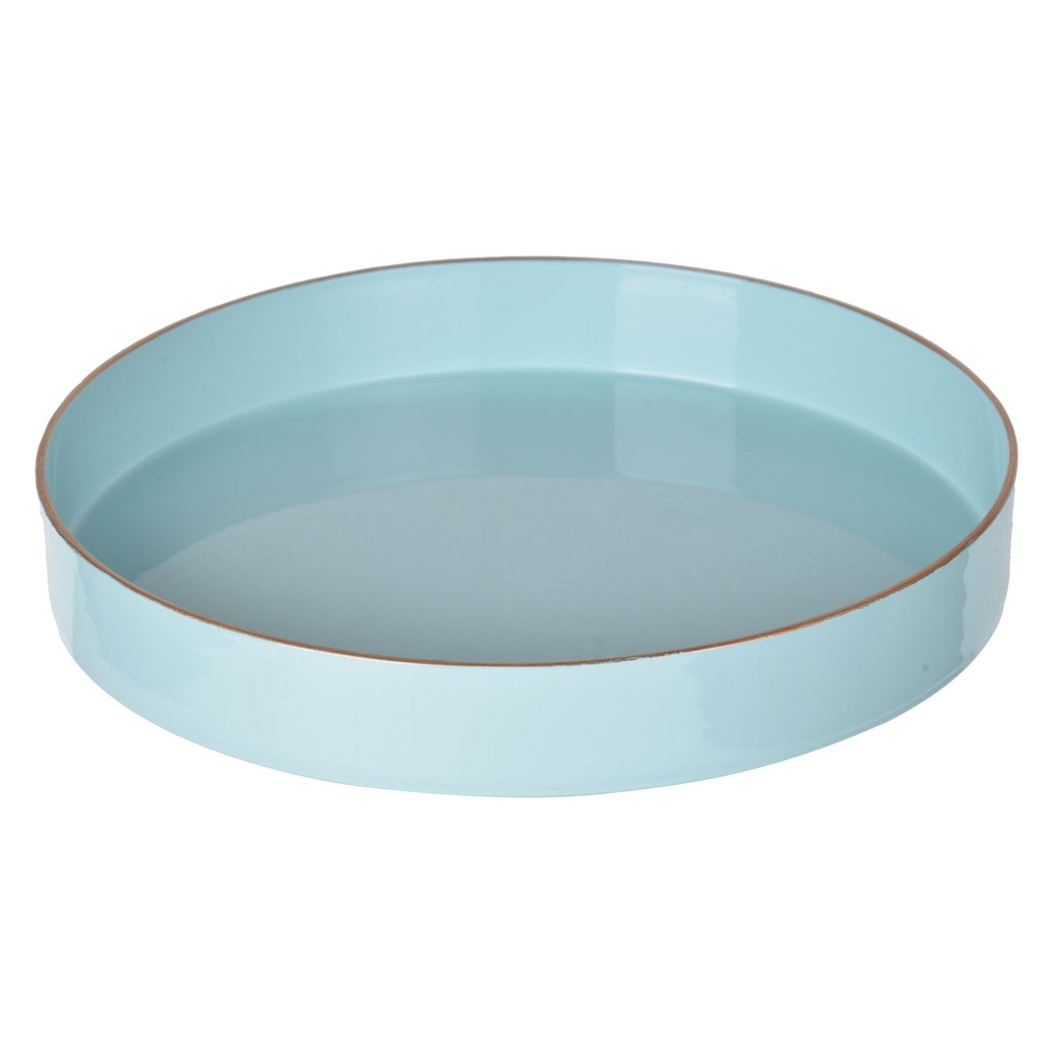 A&B Home Mimosa Round Tray, Powder BlueColorBlue,StyleVintage