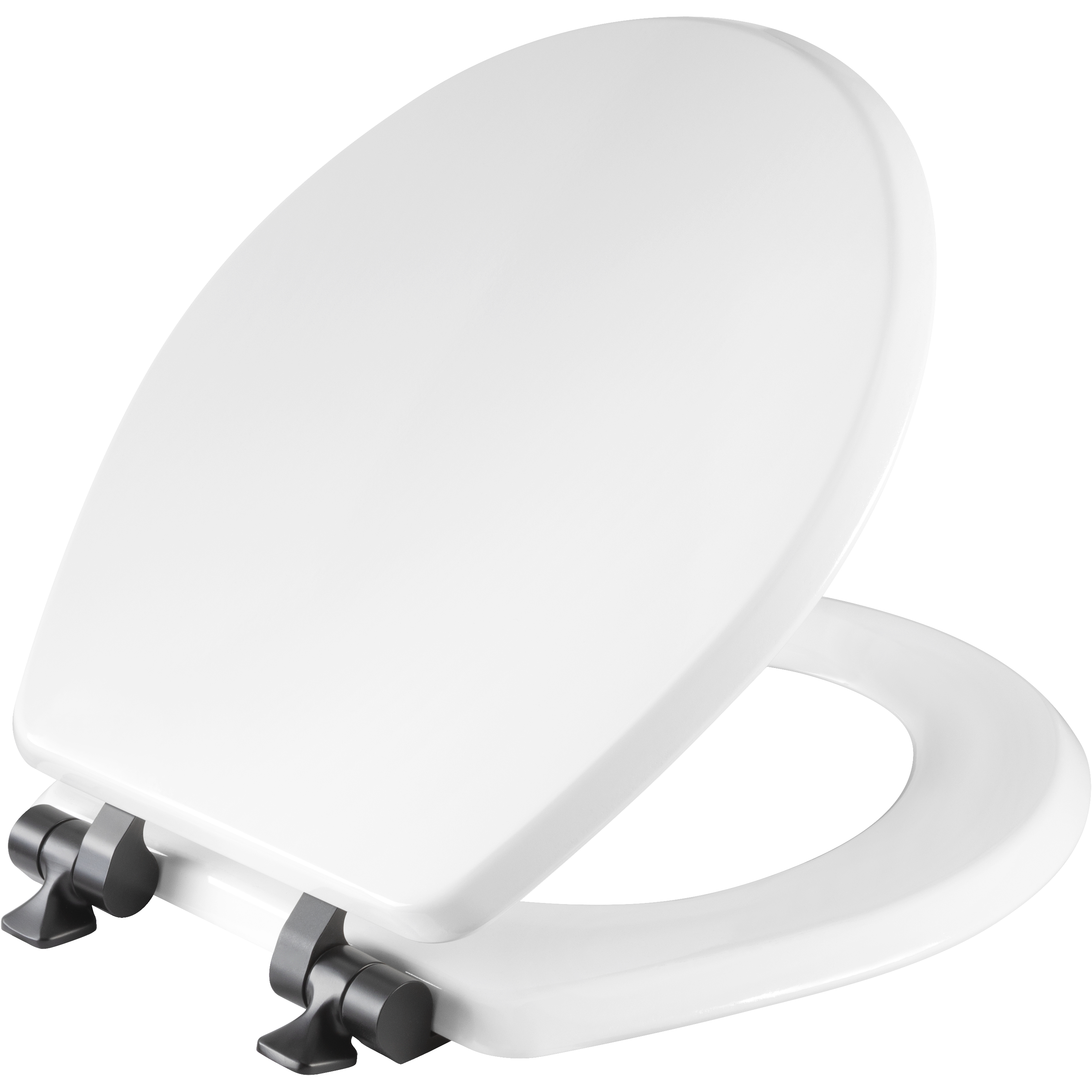Mayfair Benton Round Enameled Wood Toilet Seat, White photo 1