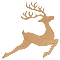 Reindeer Cutout 14 inch, Pack of 5 Unfinished Christmas Wood Cutouts for Crafts, Door Hangers, and Party Décor, by Woodpeckers