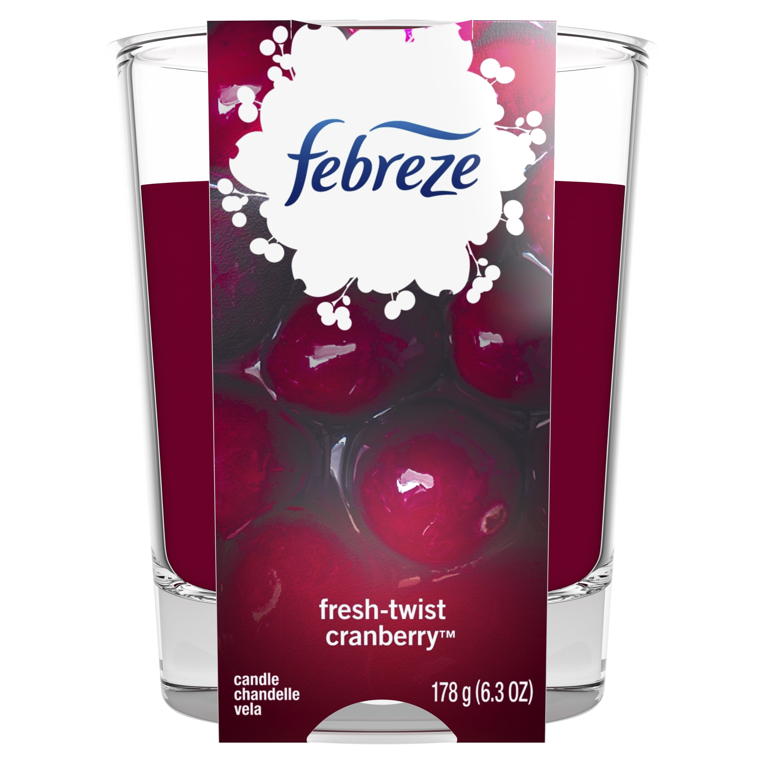 Febreze Candle, FreshTwist Cranberry, 1 Count