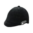thumbnail image 3 of Casco de cabello Equipo de equitación Equipo profesional Equipo ecuestre de terciopelo negro para hombres Capilla de casco ecuestre, 3 of 8
