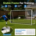 thumbnail image 6 of Slsy Galvanized Soccer Rebounder Net,2 IN 1 Soccer Goal for Backyard, 5 Adjustable Angles,UV Protection,Weatherproof for Teens Adults Practice Training(8'x6'), 6 of 9
