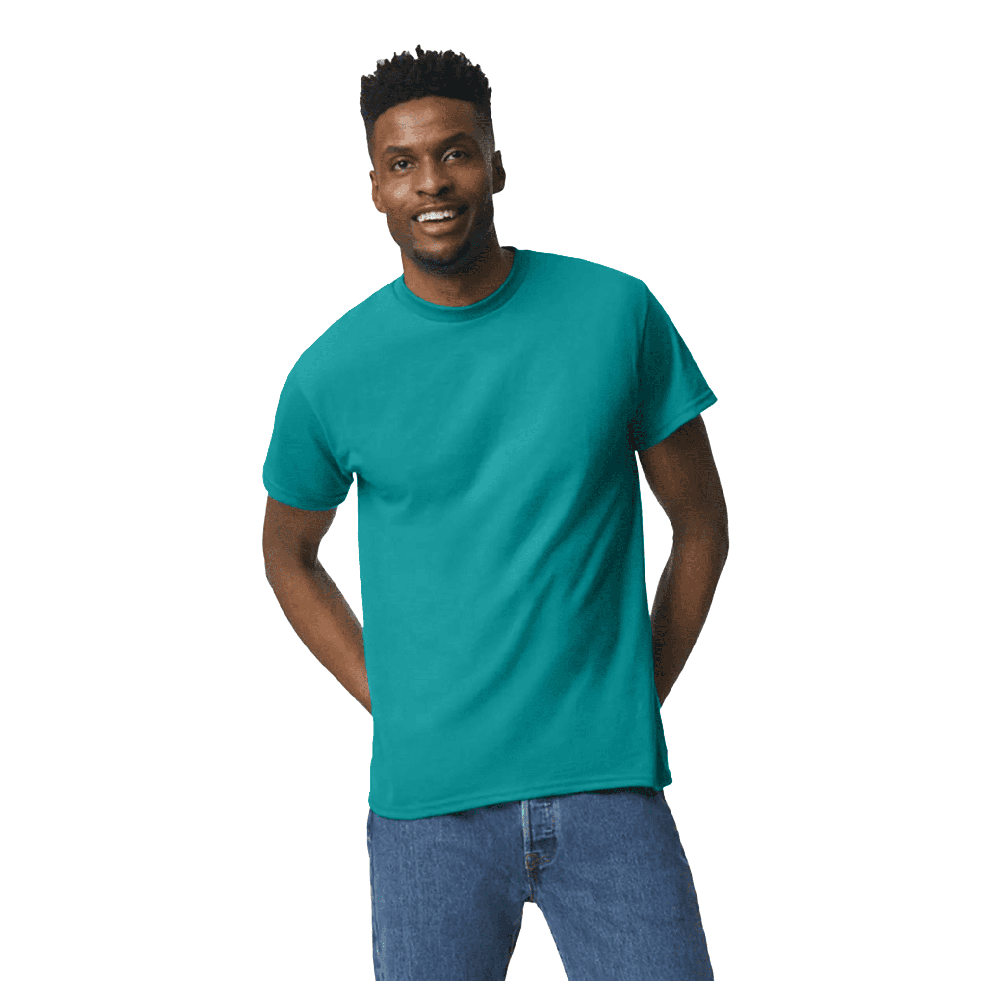 Jerzees Men's Classic Short Sleeve T-Shirt - Heavyweight Ring Spun Cotton Tee (3XL, Black) - View #8