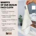 thumbnail image 4 of Eco Bath London Organic Cotton Face Flannels Towels - GOTS Certified 100% Organic Cotton Washcloths, Super Soft, Undyed and Unbleached, Hypoallergenic, 4 of 8