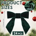 thumbnail image 3 of 24 Pcs Velvet Christmas Bows for Christmas Tree 4.72" Rustic Crafts Gift Velvet Ribbon Bows Twist Tie Bows for Xmas Wreaths Garland Gift Wrapping Wedding Decor(Red,Green), 3 of 5