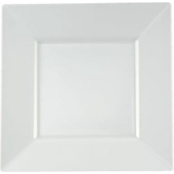 EMI Yoshi Squares Plastic Luncheon Plate 9.5-inch White