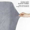 thumbnail image 5 of Yumcute Velvet Bed Headboard Slipcover, Gray, 79in, 5 of 8