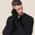 thumbnail image 2 of GHSOHS Gloves Women Men Casual Snowman Embroidered Plush Full Finger Gloves Winter Warm Gloves Winter Finger Gloves Black Mittens Thin Gloves for Women Black Finger Gloves Mittens, 2 of 5