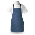 thumbnail image 4 of Moroccan Apron, Continuous Oriental Mediterranean Sea Colors Inspired Pattern, Unisex Kitchen Bib with Adjustable Neck for Cooking Gardening, Adult Size, Indigo Cadet Blue, by Ambesonne, 4 of 4