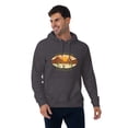 thumbnail image 2 of Adventure Awaits Unisex eco raglan hoodie (Charcoal Melange, 2XL), 2 of 3