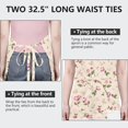 thumbnail image 6 of Pioneer Flower Floral Print Pattern Apron-Garden Aprons for Women with Pockets-Cotton Linen Waterproof Kitchen Cooking Gardening Aprons Adjustable for Kitchen,Cooking,BBQ and Salon 33x27 Inch, 6 of 7
