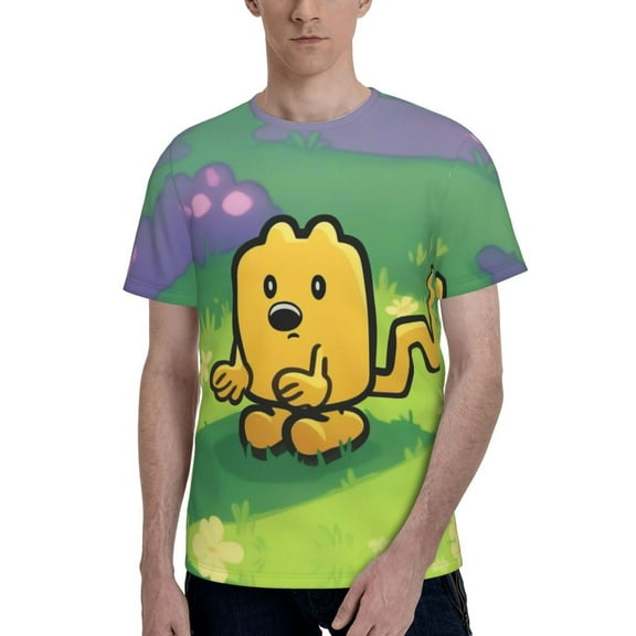 Wow Wow Wubbzy Men's T Shirt Summer Casual Fashion Unisex Short Sleeve Graphic Crew Neck Tees Tops