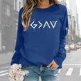 thumbnail image 2 of Huaizzzy Chandails en Molleton Oversize pour Femmes Manches Longues Col Rond Imprimé Lettres Légers Amples Blouse Haut à Capuche Chandails Chauds d'Automne pour Femmes Veste de Survêtement Grande Légère pour Femmes, 2 of 7