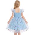 thumbnail image 3 of IDOPIP Toddler Flower Girls Baby Sleeveless Tulle Tutu Dress Birthday Dresses Smocked Back Pageant Formal Princess Ball Gown Party Wedding Guest Outfit Prom 2-3 Years Blue, 3 of 7