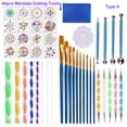 thumbnail image 1 of TFixol44 Piece Mandala Dotting Tools DIY Painting Stencils Ball Palette Paint Brushes Multifunction Embossing Dot Kit for Canvas Rocks Coloring Drawing Crafting Art Supplies Handwork Decoration, 1 of 7