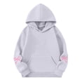 thumbnail image 7 of UACY Bow Hoodie for Girls Kids Graphic Cute Hoodies Girl's Leopard Sweatshirts Prints Casual Pullover Sweatshirt (White, 5-6 Years), 7 of 7