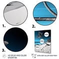 thumbnail image 3 of Designart "Monochrome Serenity Turquoise and Grey Beach I" Nautical & Beach Floater Framed Canvas Print, 3 of 7