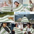 thumbnail image 5 of Sage Green Striped Cooling Blanket, Lightweight Breathable Summer Throw Blanket with Double Sided Cold Effect, Farmhouse Sage Green Stripes Picnic Beach Blankets Bed Sheet for Hot Sleepers 30"x40", 5 of 8